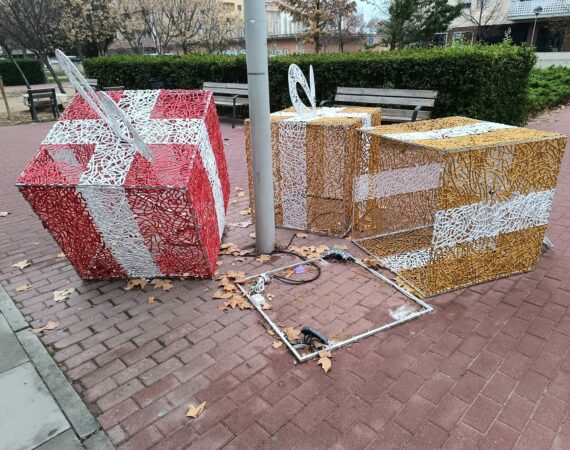 Actos vandálicos Navidad en Fraga