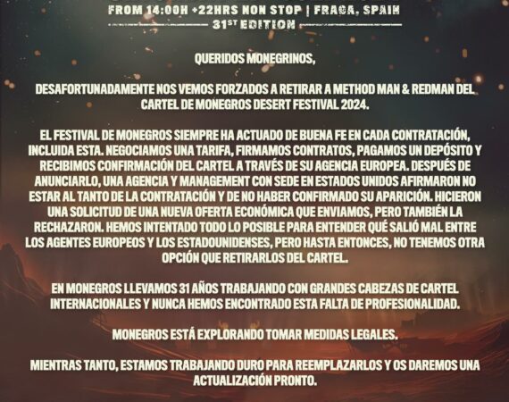 comunicado monegros