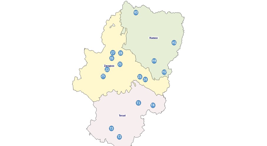 mapa PERTE