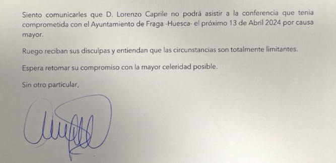 Lorenzo Caprile suspendido