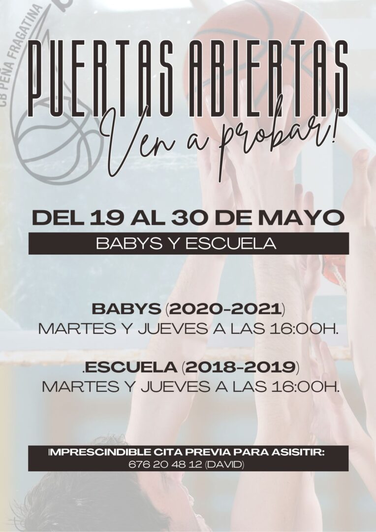 Jornada de puertas abiertas en el Club Baloncesto Peña Fragatina