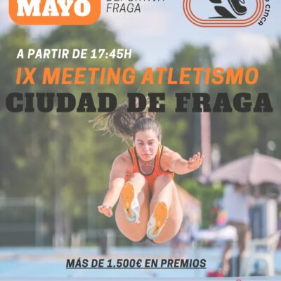 El IX Meeting de Atletismo “Ciudad de Fraga” se celebrará el 31 de mayo