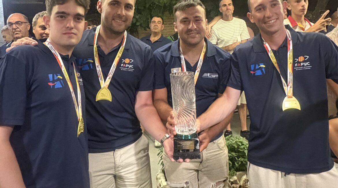 Baño de oro bajocinqueño en el Campeonato de España sub-25 de pesca en agua dulce