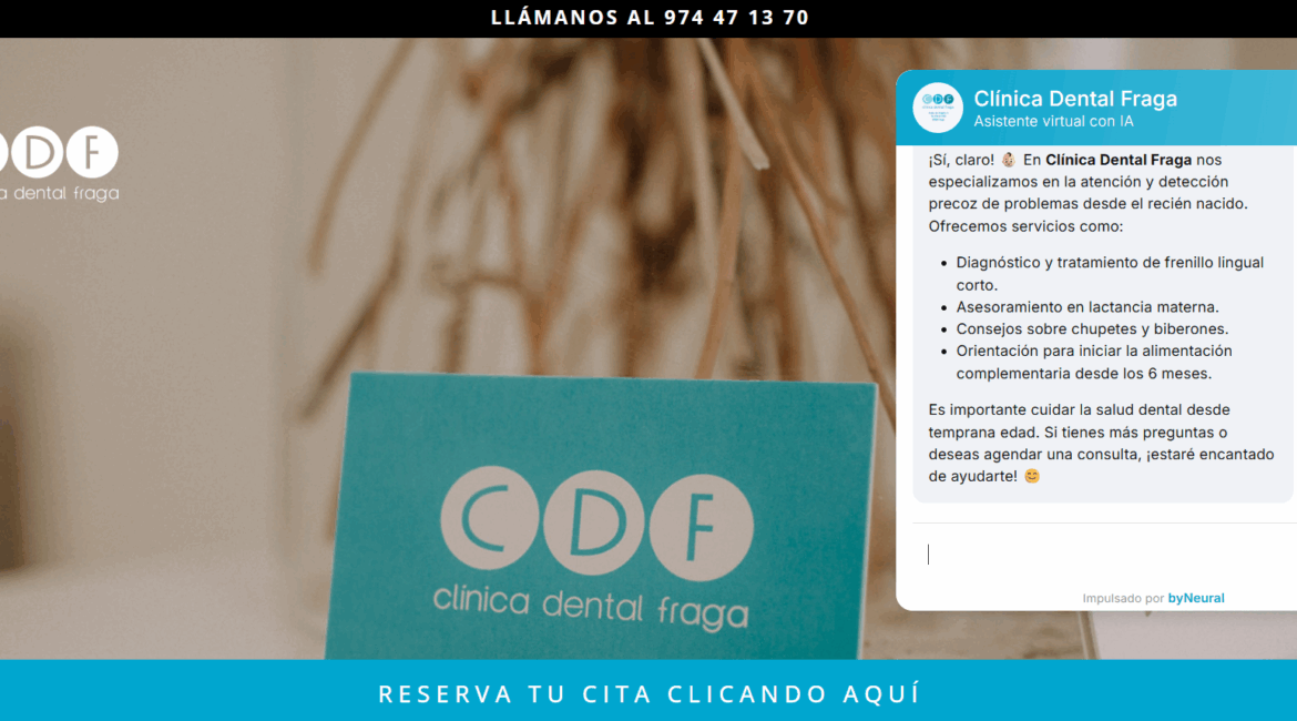 Hemos puesto a prueba el nuevo ChatBot de la web de Clínica Dental Fraga