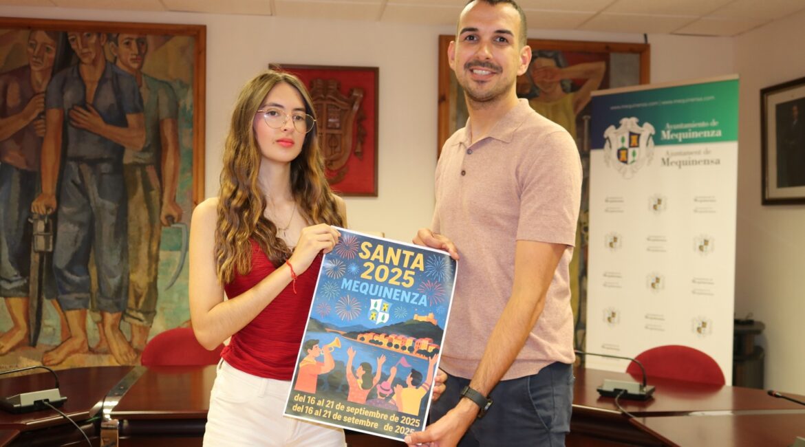 Paula Vera Jarque gana el concurso del cartel anunciador de las Fiestas de La Santa 2025 de Mequinenza