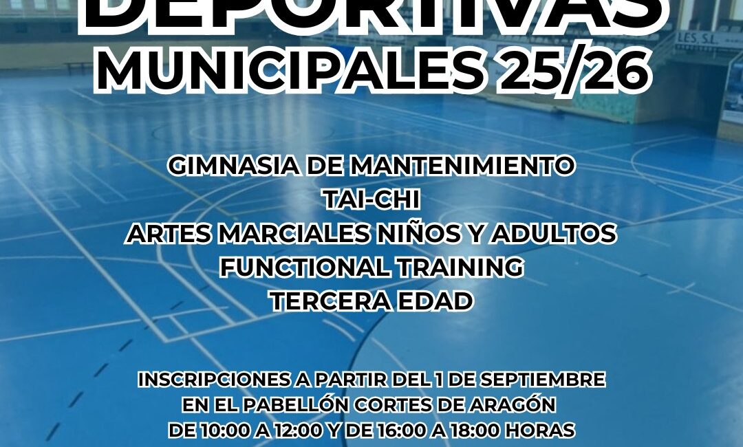 La próxima semana se abren las inscripciones para actividades deportivas en Fraga