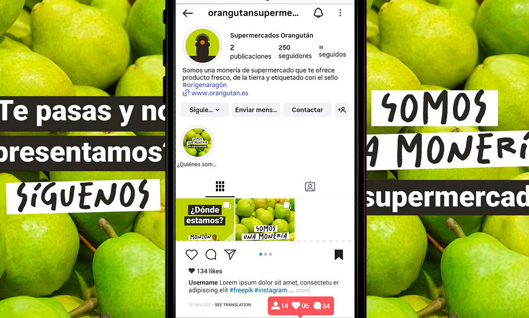 El supermercado Orangután estrena perfil en Instagram, ¿Has visto la pestaña de etiquetados?