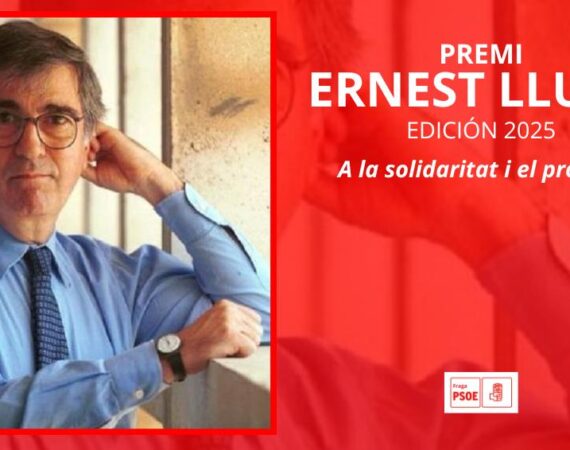 Abierta la convocatoria para optar al “Premio Ernest Lluch a la Solidaridat i el Progrés” 2025 otorgado por la Agrupación Local Socialista de Fraga