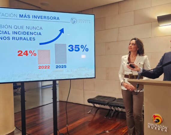 Celsa Rufas e Isaac Claver durante la presentación de las cifras