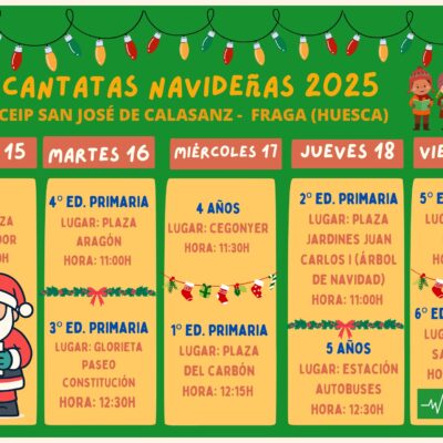 El Colegio San José de Calasanz de Fraga llenará la ciudad de villancicos plurilingües