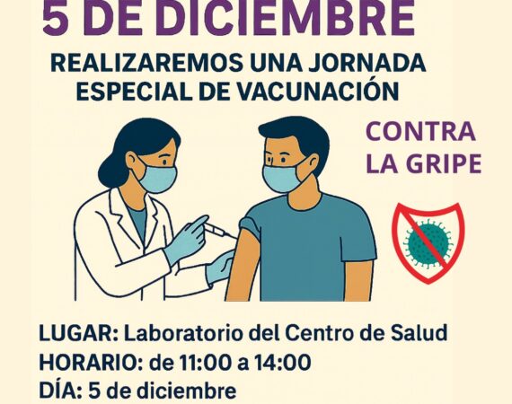 Jornada especial de vacunación frente a la gripe en Fraga el 5 de diciembre
