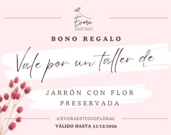 SORTEO: Taller de jarrón con flor preservada de Évora estido floral