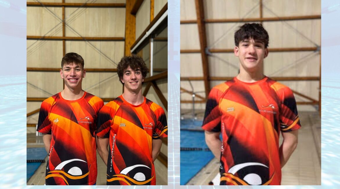Grandes noticias para tres nadadores del Club Natación Fraga