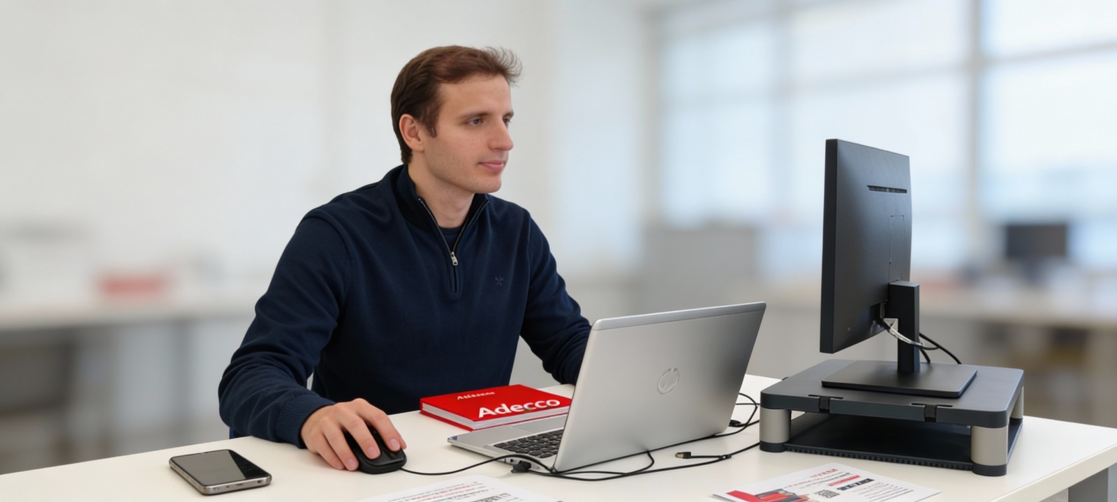 Ruben adecco en mesa