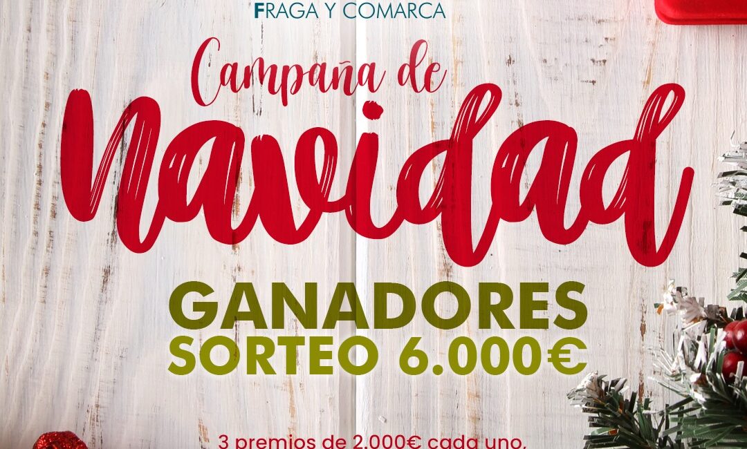 Estos son los números premiados en la Campaña de Navidad de La Asociación de Comercio y Servicios de Fraga y Comarca
