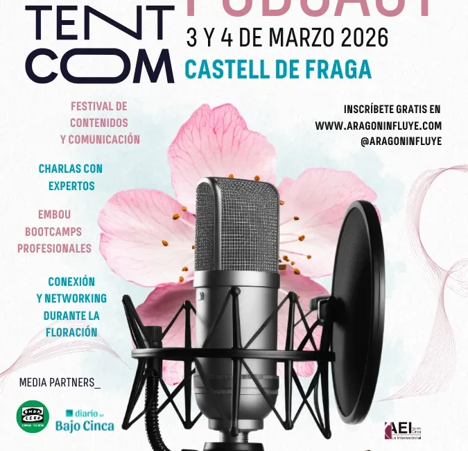 Fraga acogerá el festival ContentCom Podcast los días 3 y 4 de marzo en el Castell