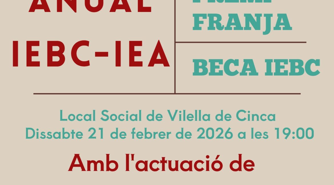 Velilla de Cinca acogerá la gala anual del Institut d’Estudis del Baix Cinca