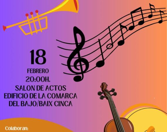 El Conservatorio Musical de Fraga ofrecerá un concierto este 18 de febrero