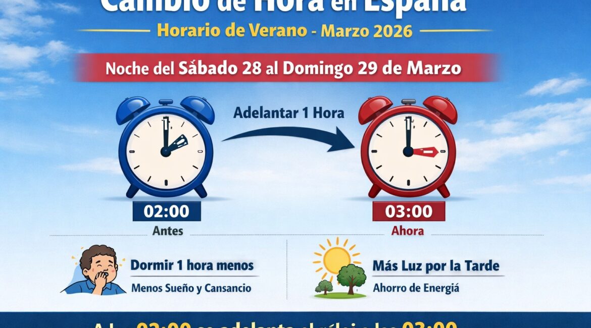 Este fin de semana toca cambio de hora