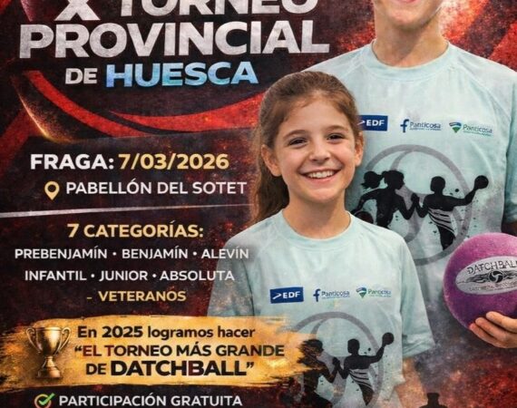 Fraga acoge el X Torneo Provincial de Datchball el 7 de marzo