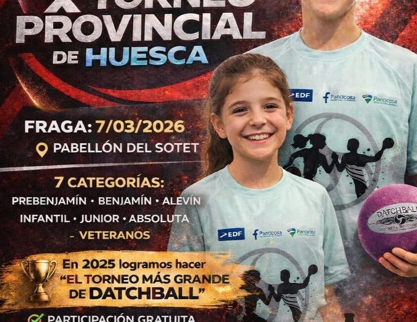 Fraga acoge el X Torneo Provincial de Datchball el 7 de marzo