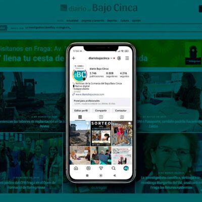 Diario del Bajo Cinca supera los 8.000 seguidores en Instagram y consolida su liderazgo digital en el sur de Huesca