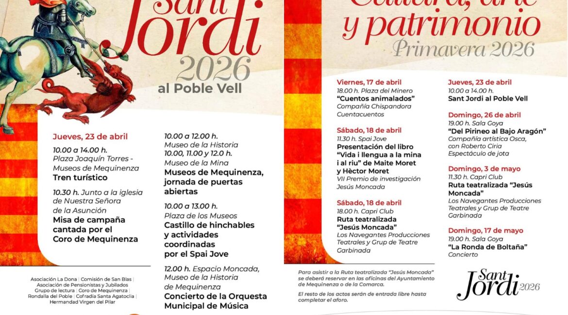 La segunda mitad de abril inunda el Bajo/Baix Cinca de actos