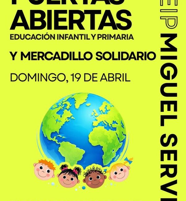 El CEIP Miguel Servet de Fraga celebrará este domingo su mercadillo solidario tras aplazarse por la lluvia