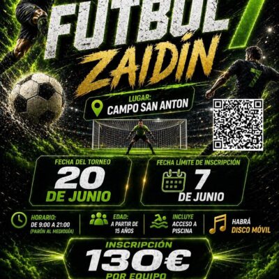 Zaidín se estrena a lo grande en el fútbol veraniego con su primer Torneo de Fútbol 7 y un premio de 1.000 euros para el ganador