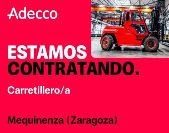 OFERTA DE EMPLEO: Adecco busca carretillero para los fines de semana en P&G de Mequinenza, con posibilidad de incorporación