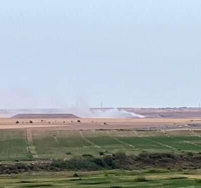 Recomiendan cerrar las ventanas en Candasnos por un incendio en el vertedero comarcal