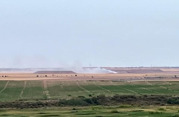 Recomiendan cerrar las ventanas en Candasnos por un incendio en el vertedero comarcal