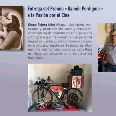 El fragatino Diego Tejera galardonado con el Premio «Ramón Perdiguer» en las XXIV Jornadas de Cine Mudo de Uncastillo