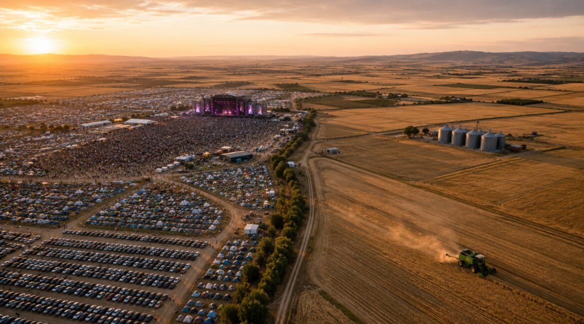 ¿Qué es más rentable en un terreno rústico?, un festival o explotación agrícola tradicional