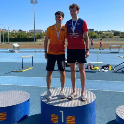Iván Gros, Fadwa Lachab y Álex Margalló suben al podio en el Campeonato de Aragón Sub-20