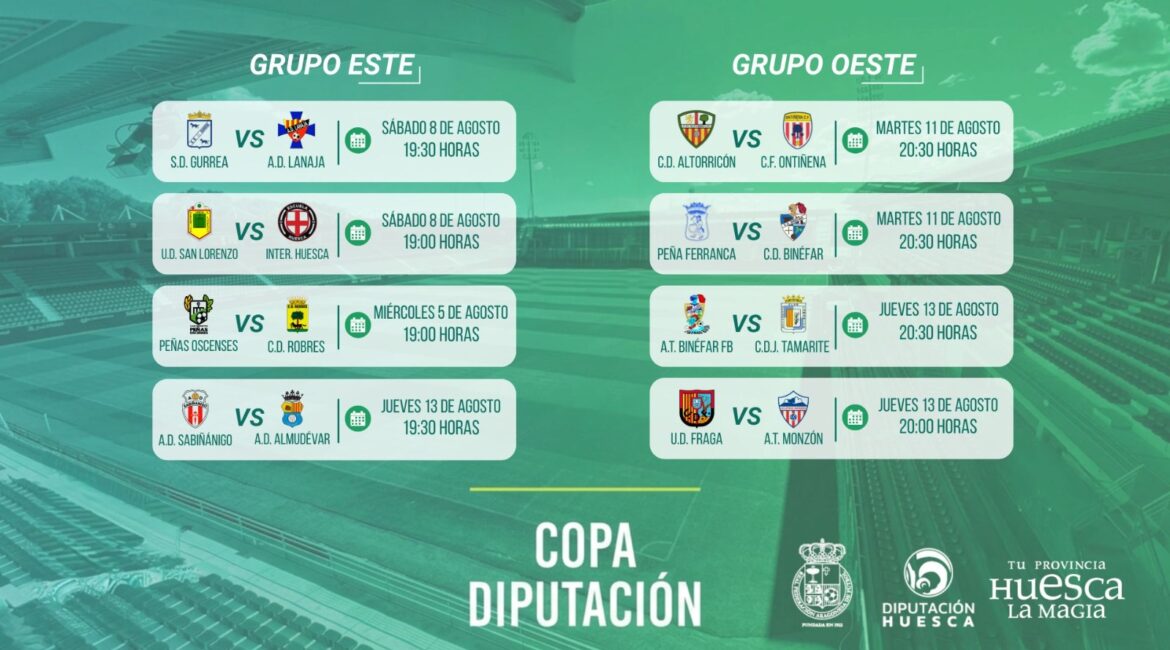 Ya se conocen los horarios de la primera ronda de la Copa Diputación 2026