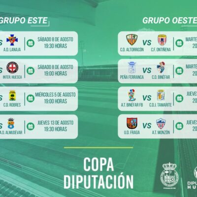 Ya se conocen los horarios de la primera ronda de la Copa Diputación 2026