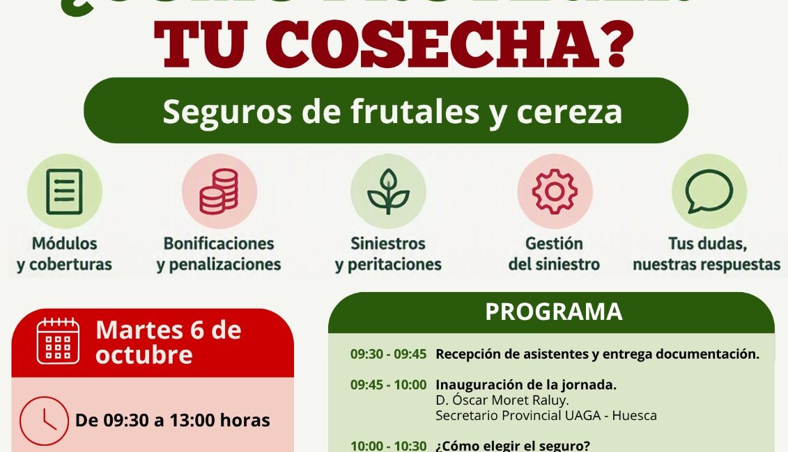 Jornada sobre seguros agrarios para frutales y cereza en Fraga