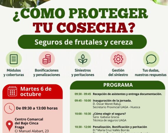 Jornada sobre seguros agrarios para frutales y cereza en Fraga