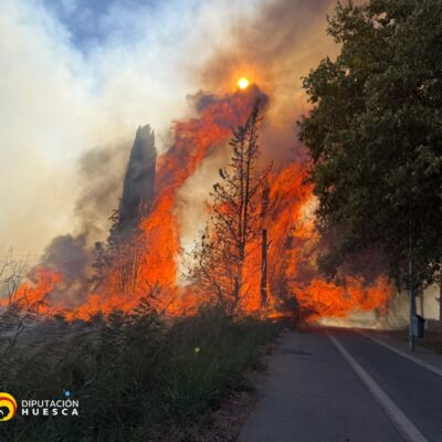 Controlan un incendio de rastrojo en Fraga