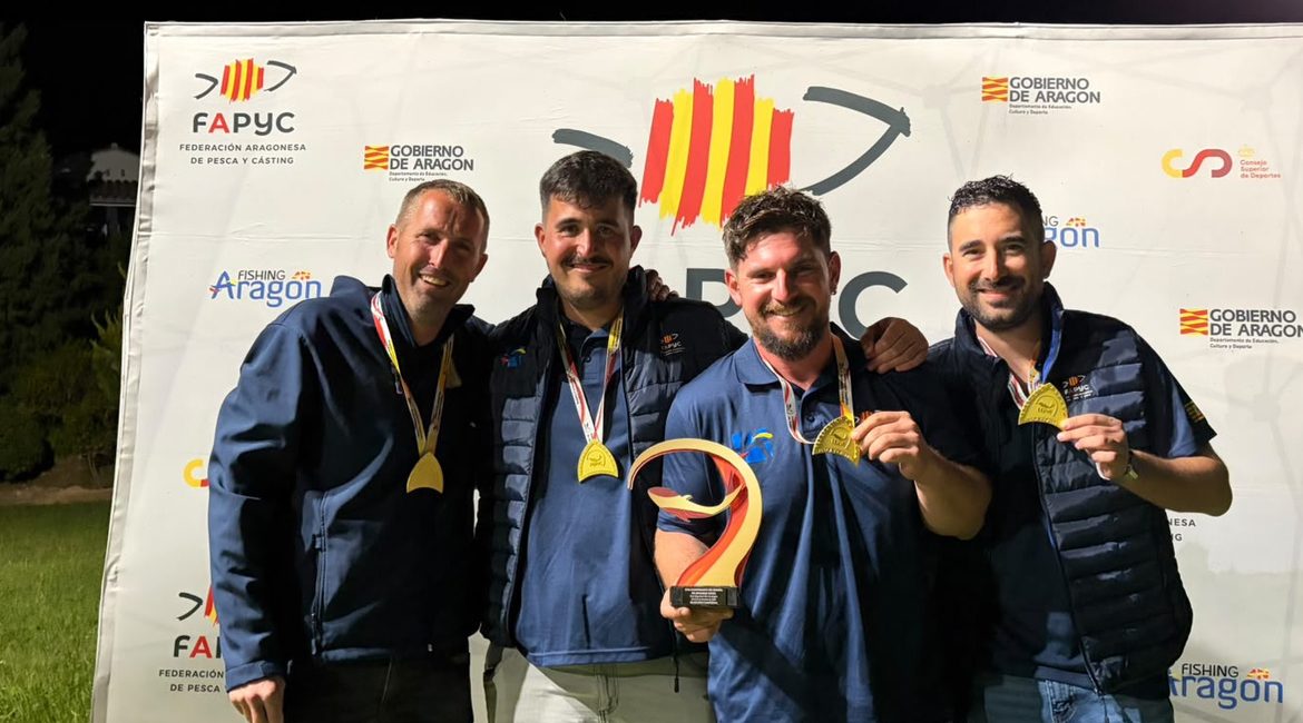 La selección aragonesa, con cuatro mequinenzanos en sus filas, revalida el título de Campeona de España Agua Dulce de Grandes Peces