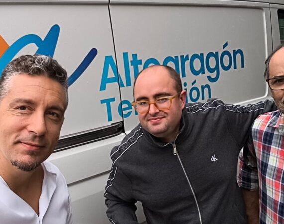 Conexión provincial, comarcal y local para promocionar las Fiestas del Pilar de Fraga en televisión